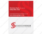 View Simpson Singh Business Cards Images